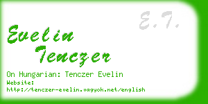 evelin tenczer business card
